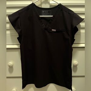 Figs Natal Flutter Sleeve Scrub Top